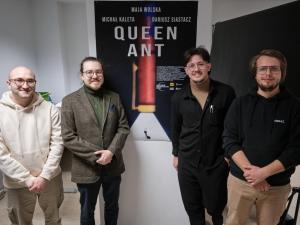 Kacper Janicki, Michał Mróz, Przemysław Raczyk i Dominik Cywiński, twórcy filmu "Królowa Mrówek", fot. Władysław Gardasz