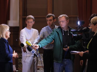 Konferencja prasowa władz Uniwersytetu, fot. Przemysław Stanula