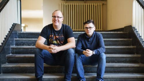 Wojciech Krasucki z Bartoszem Kuźnickim