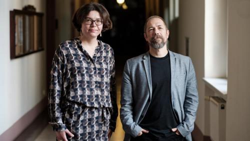 Centrum Humanistyki Otwartej: prof. Anna Musiała i prof. Przemysław Czapliński fot. Adrian Wykrota