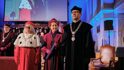 Uniwersytecka Palma dla prof. Sławomiry Wronkowskiej-Jaśkiewicz, fot. Władysław Gardasz