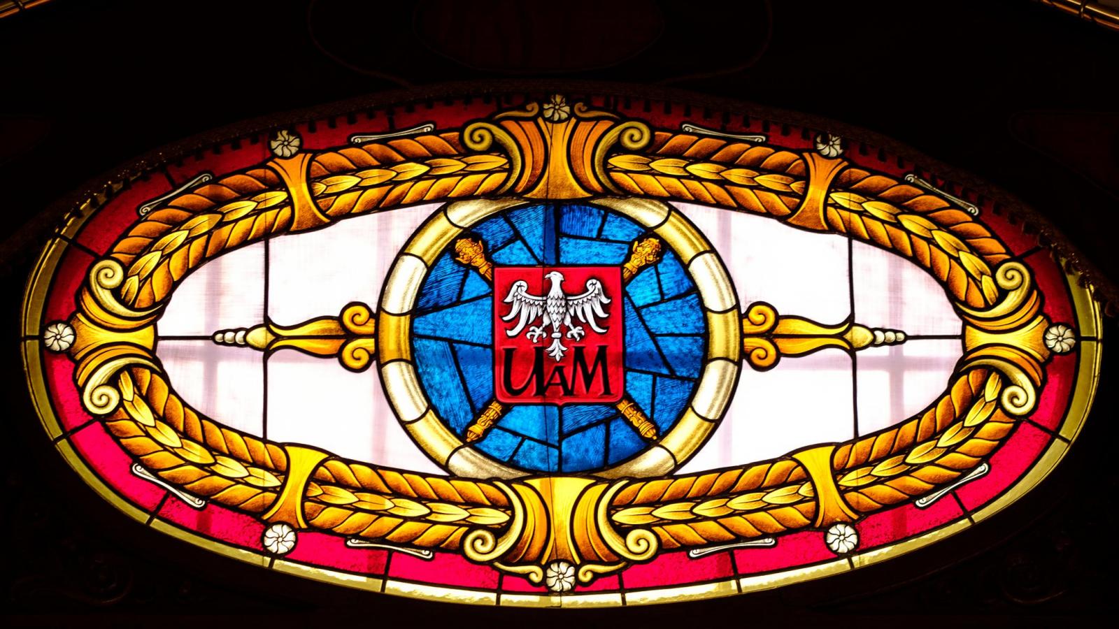 Witraż. Aula Lubrańskiego