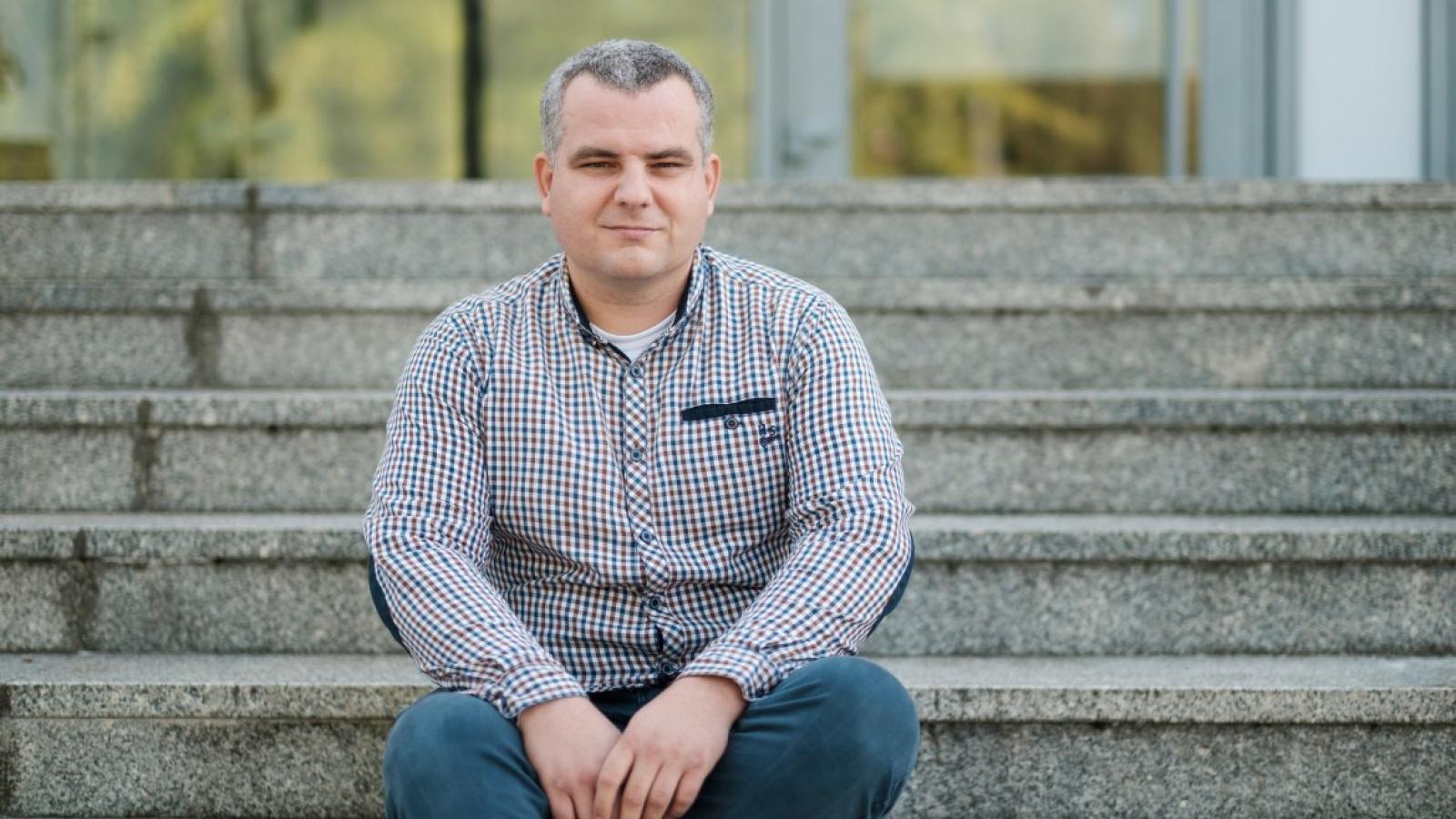 Dr Piotr Lupa jest zaangażowany w akcję mapowania klimatu i w projekt TeRRIFICA, fot. Adrian Wykrota