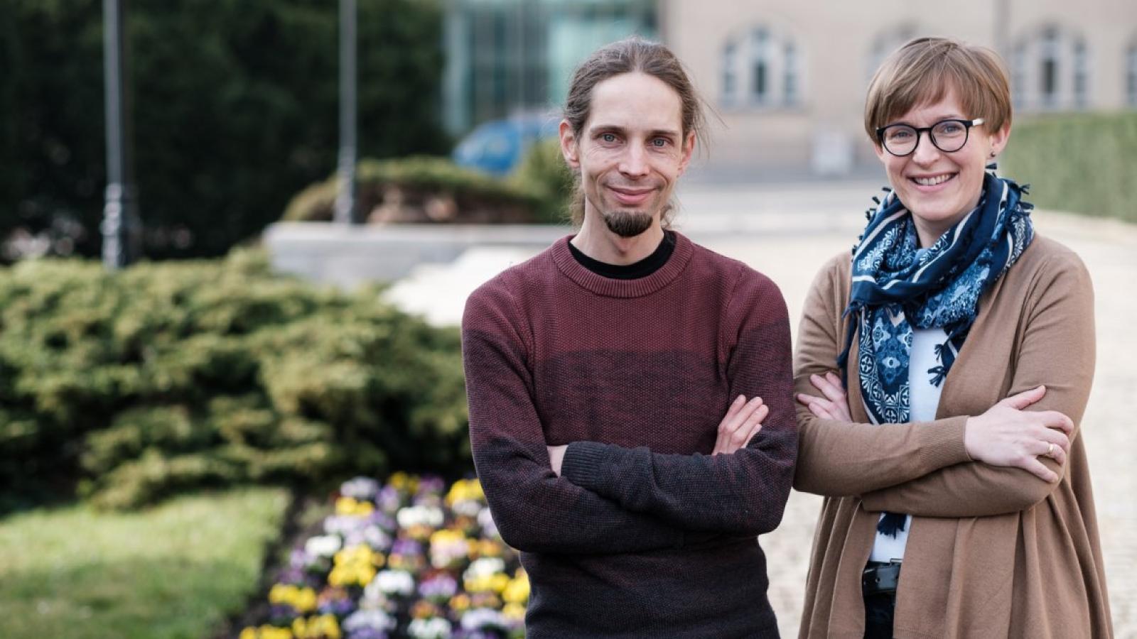 Dr Anna Broszkiewicz oraz mgr Bas van der Ham , fot. Adrian Wykrota