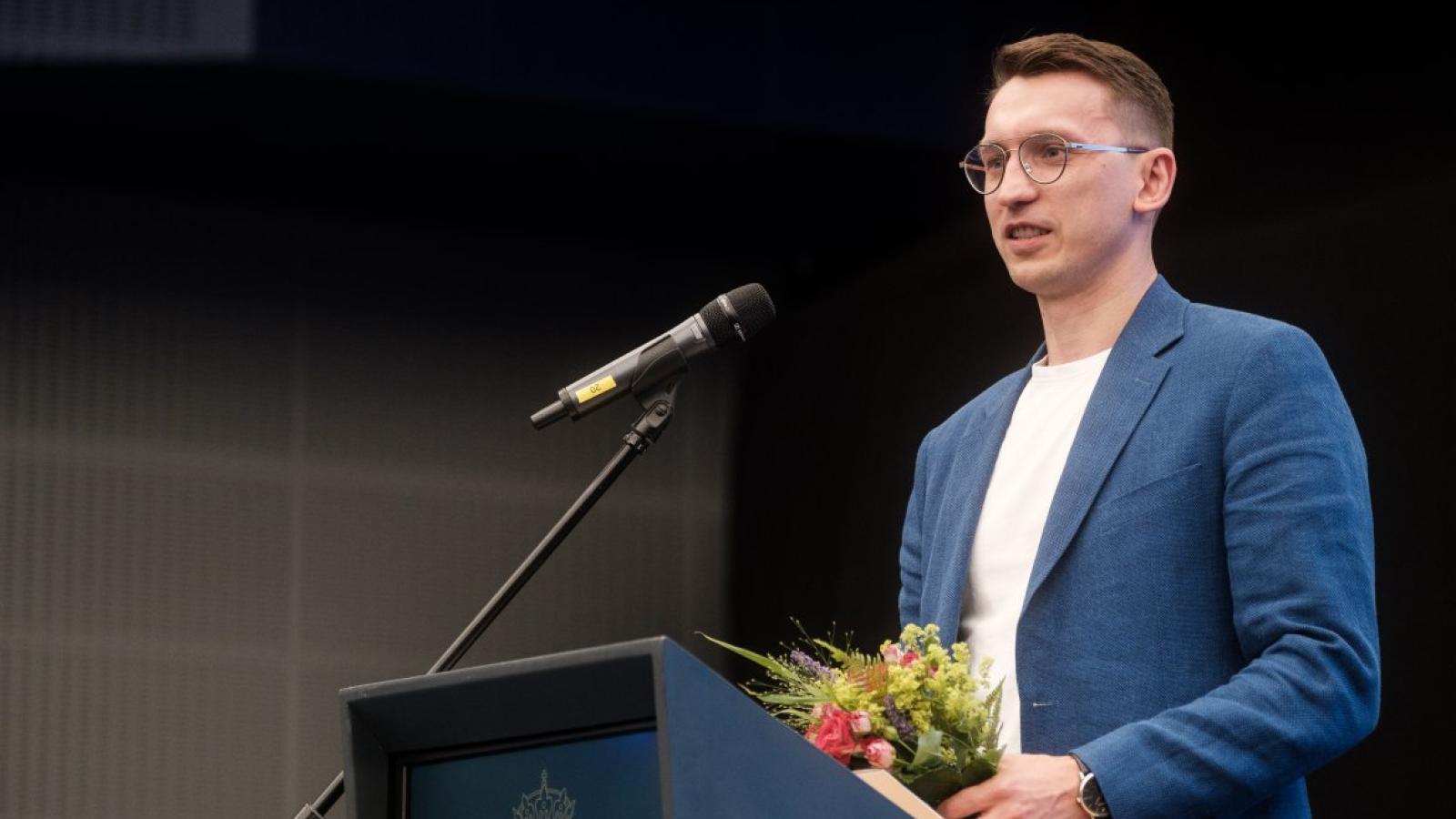 Michał Bogdziewicz w trakcie uroczystej sesji Rady Miasta Poznania