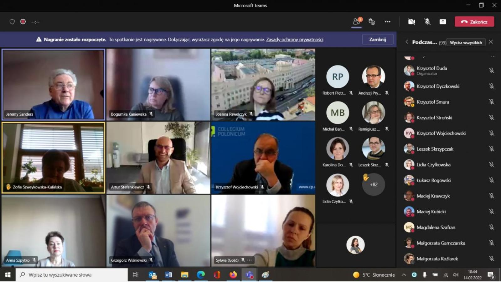 Screenshot z wykładu