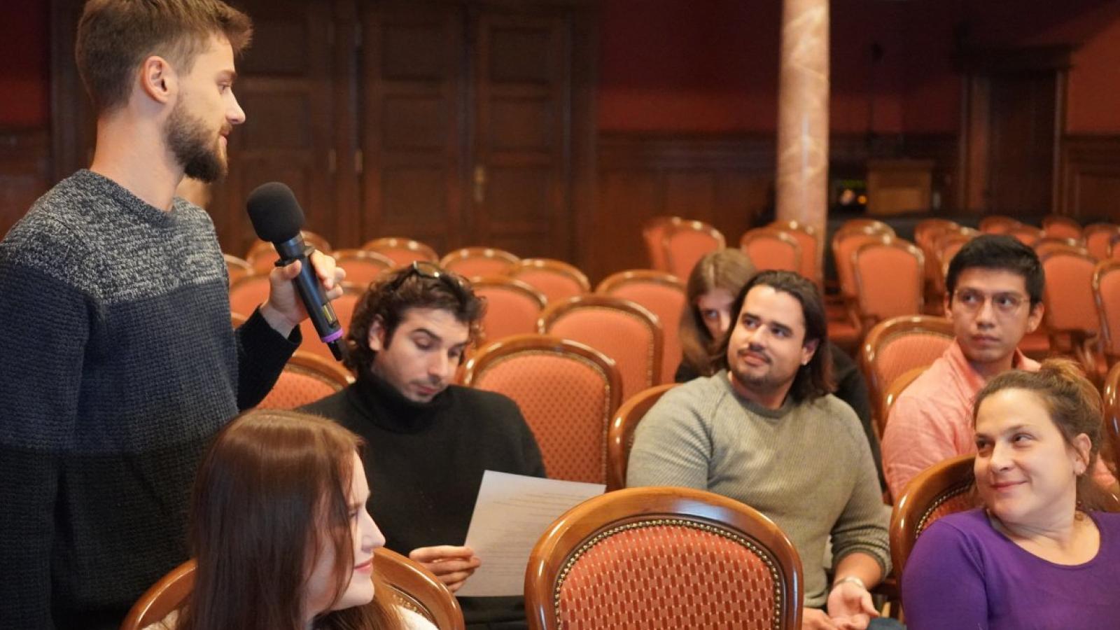 Studenci przedmiotu "European alues in times of crises: A comparison of Polish and Swiss perspectives" Fot. Natalia Kostić