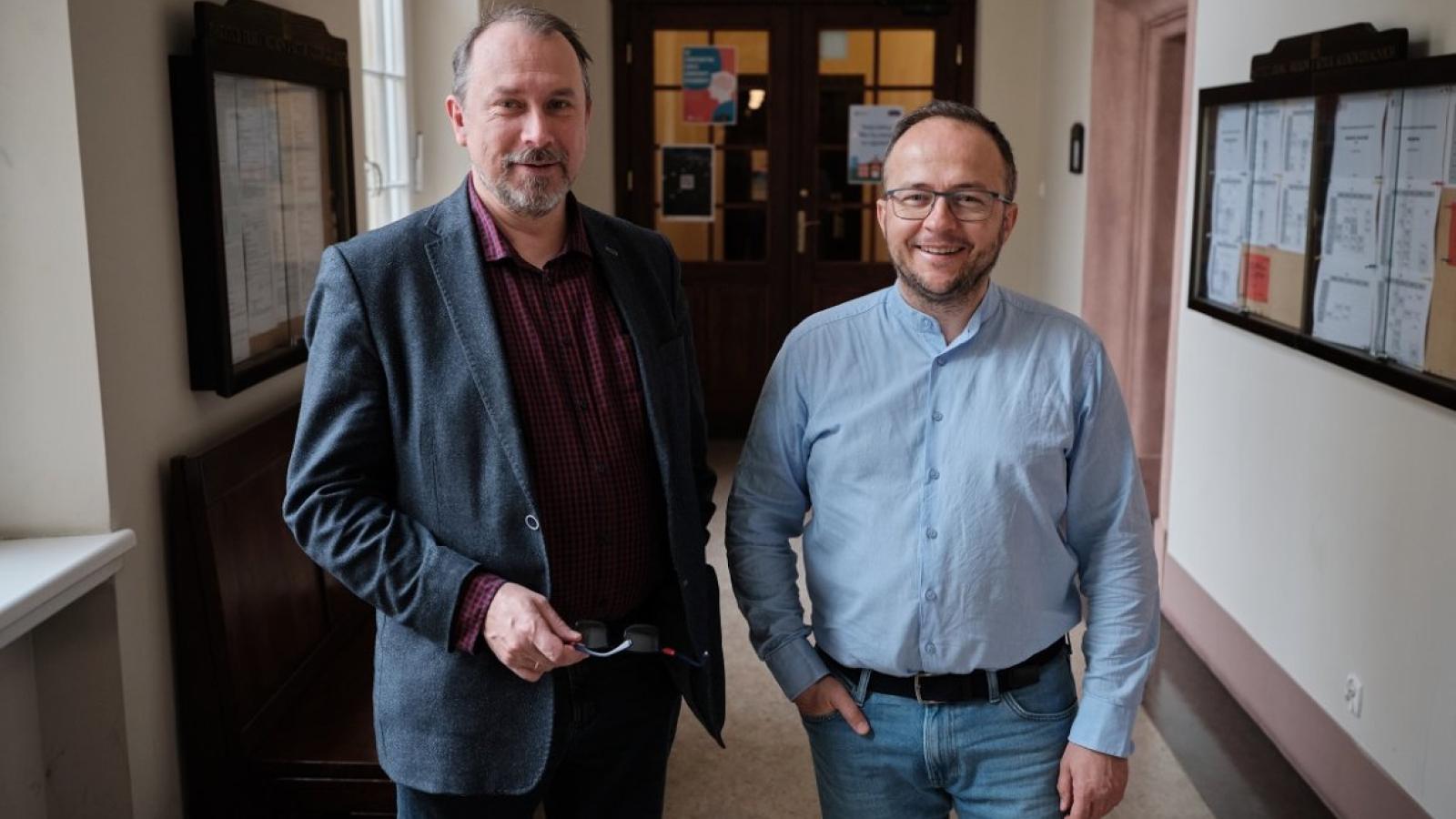 Prof. Mikołaj Jazdon i prof. Marek Kaźmierczak, fot. Władysław Gardasz