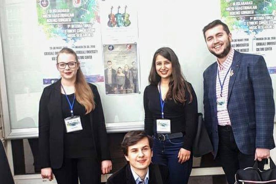 Czworo studentów z Zakładu Edukacji Muzycznej WPA UAM w Kaliszu