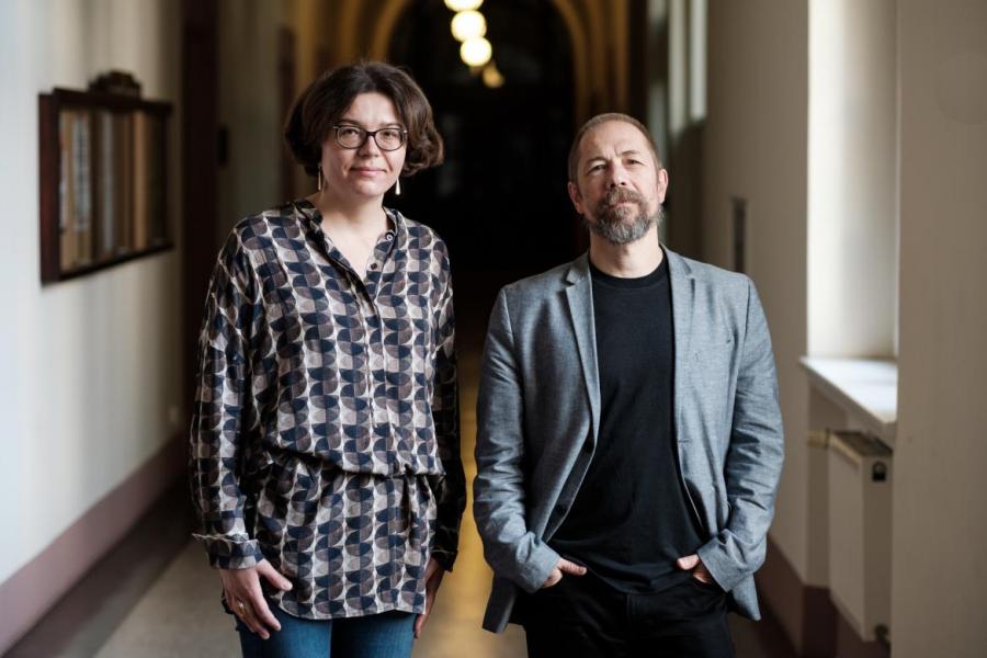 Centrum Humanistyki Otwartej: prof. Anna Musiała i prof. Przemysław Czapliński fot. Adrian Wykrota