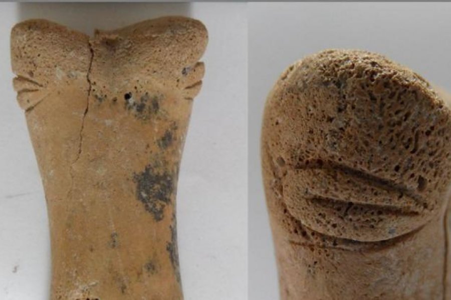 Figurka antropomorficzna odkryta przez polską badaczkę, fot. J. Quinlan.