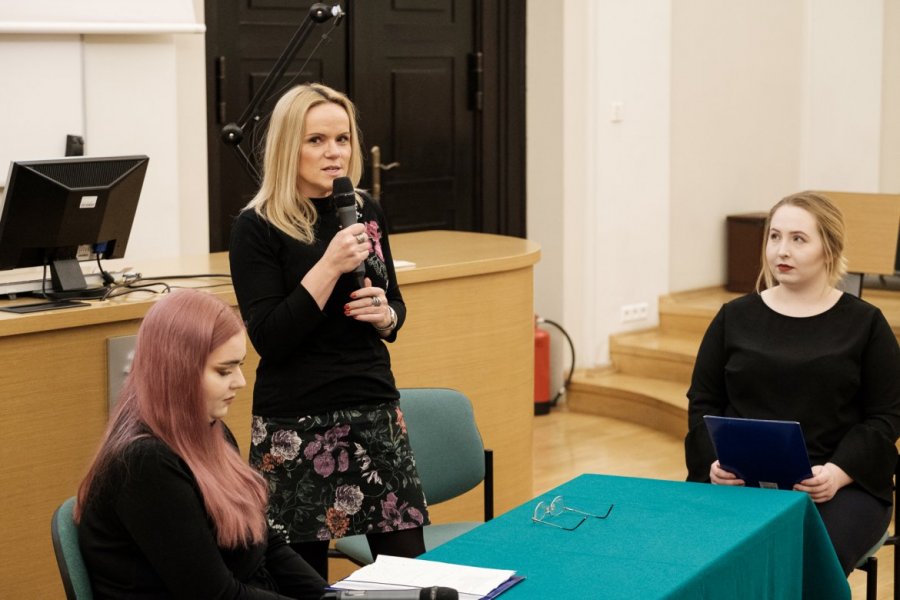 Zyta Czechowska spotkała się z przyszłymi nauczycielkami i nauczycielami, fot. Adrian Wykrota