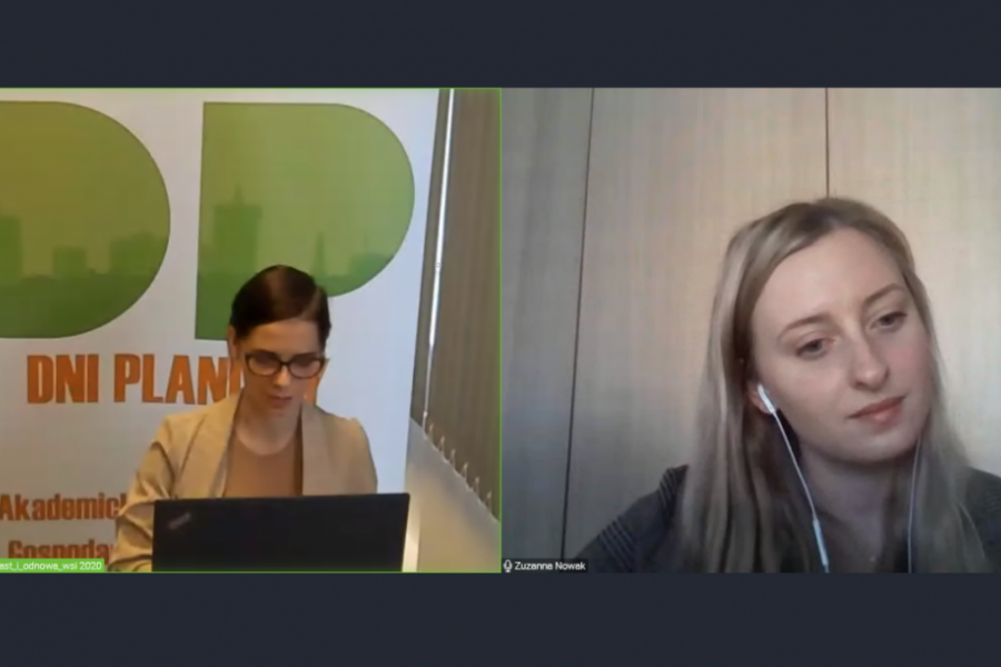 Dni Planisty 2020. Na zdjęciu Paulina Lipińska z komitetu organizacyjnego konferencji oraz Zuzanna Nowak, prezeska AKNGP