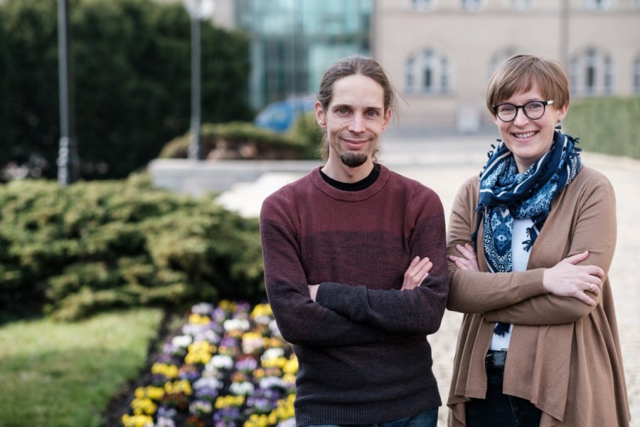 Dr Anna Broszkiewicz oraz mgr Bas van der Ham , fot. Adrian Wykrota