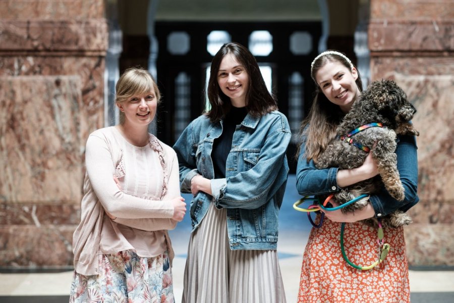 „Dwukropek Badacz_ka” jest tworzony m.in. przez Olę Wieczorkiewicz, Izę Sobczak i Tosię Tosiek, fot. Adrian Wykrota