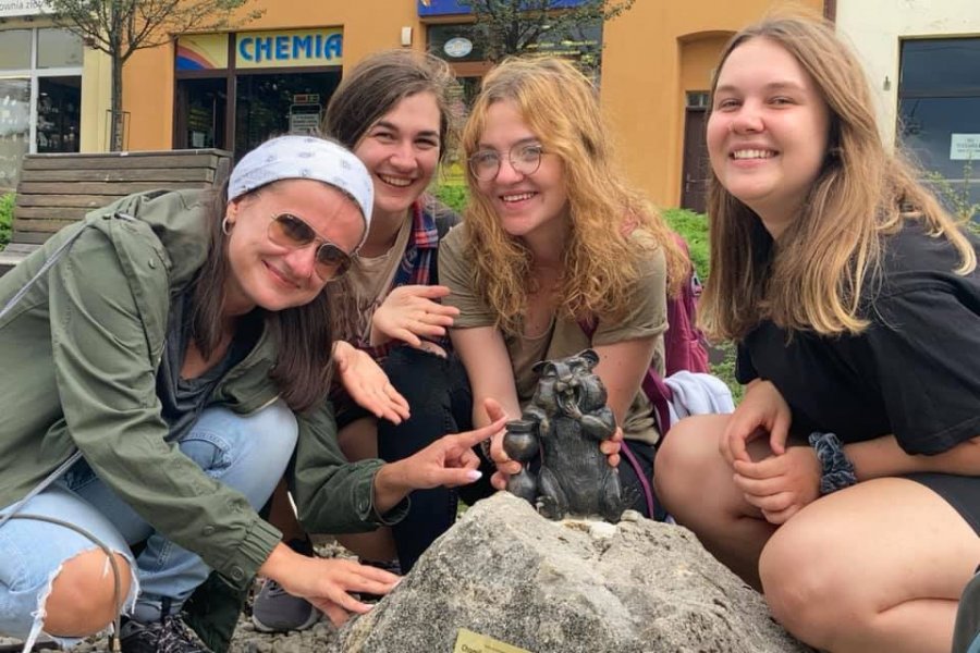 Ekipa zaangażowana w liczenie chomików europejskich w Jaworznie , fot. archiwum prywatne