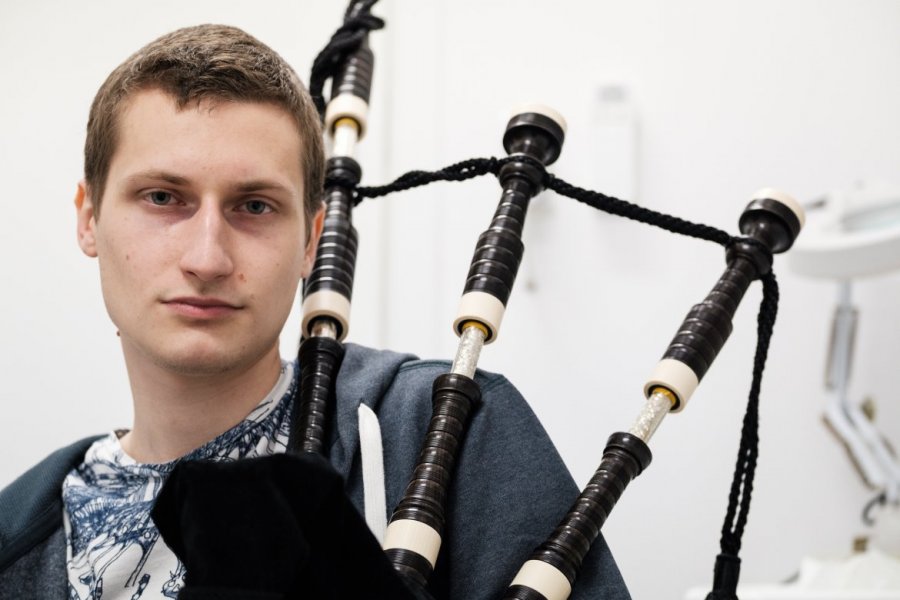 Mateusz Żmudziński. Jeden ze stypendystów. Fot. Adrian Wykrota