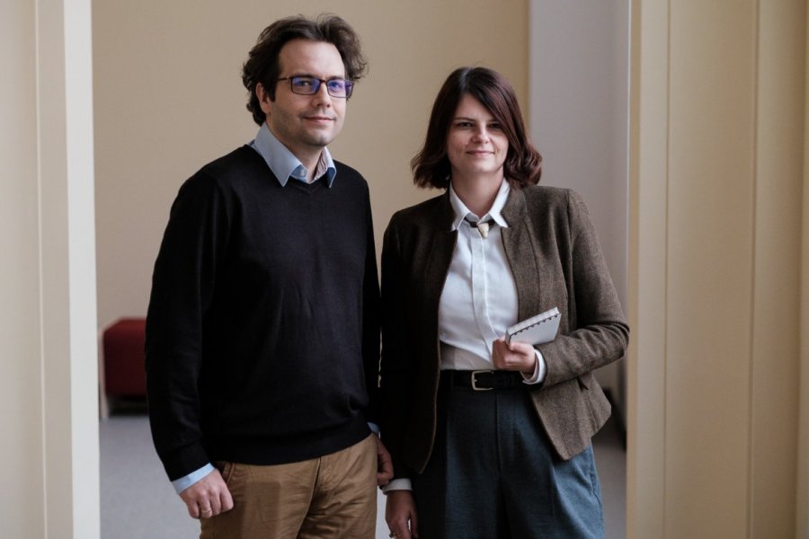 Prof. UAM Karol Bartkiewicz i dr Anna Jelec, fot. Adrian Wykrota