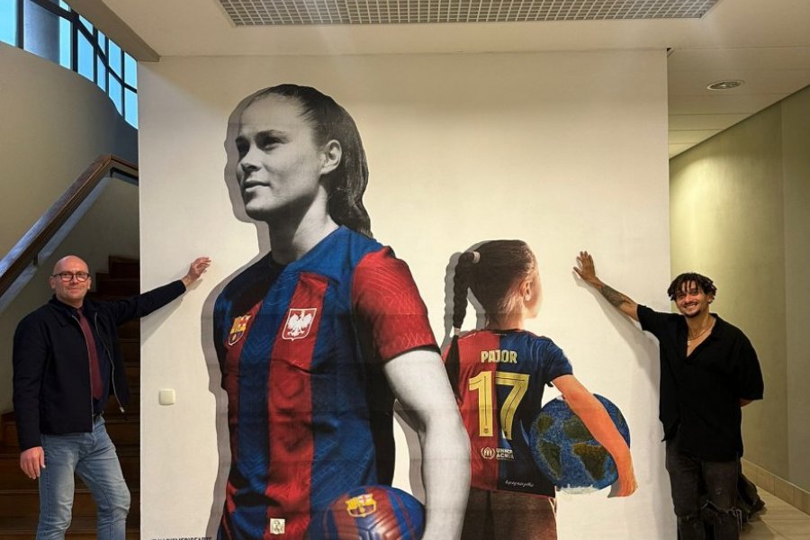 Pierwszy w Polsce mural z Ewą Pajor powstał w IKE w Gnieźnie