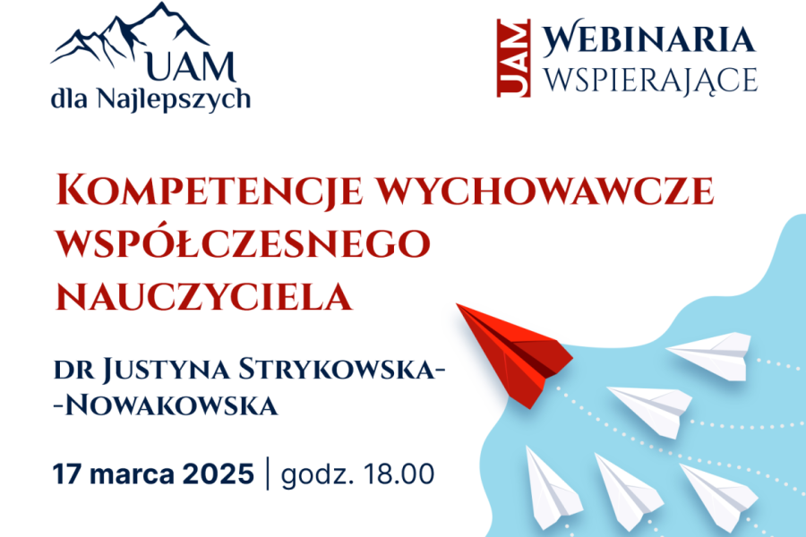 Dr Justyna Strykowska-Nowakowska weźmie udział w webinarze UAM dla Najlepszych