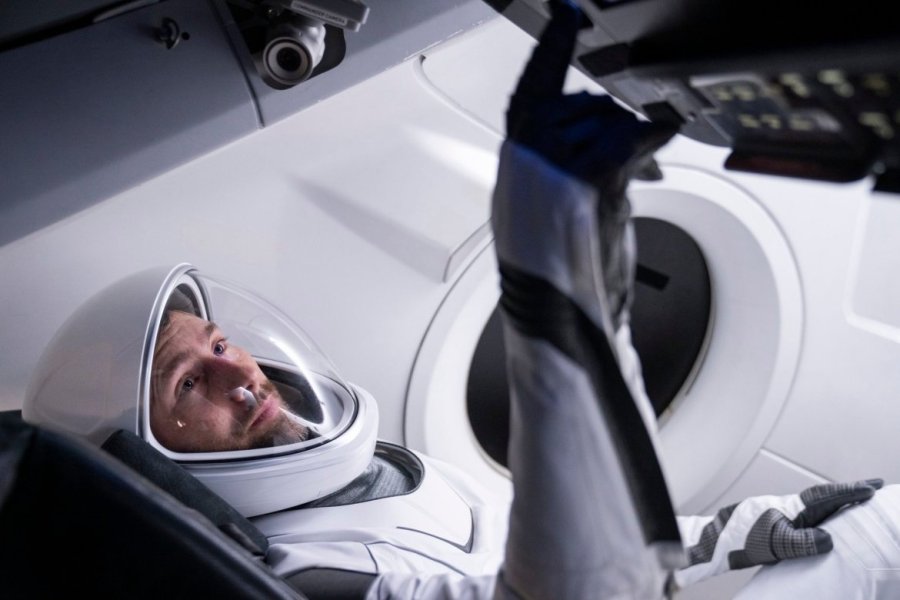 Sławosz Uznański w drodze do ISS